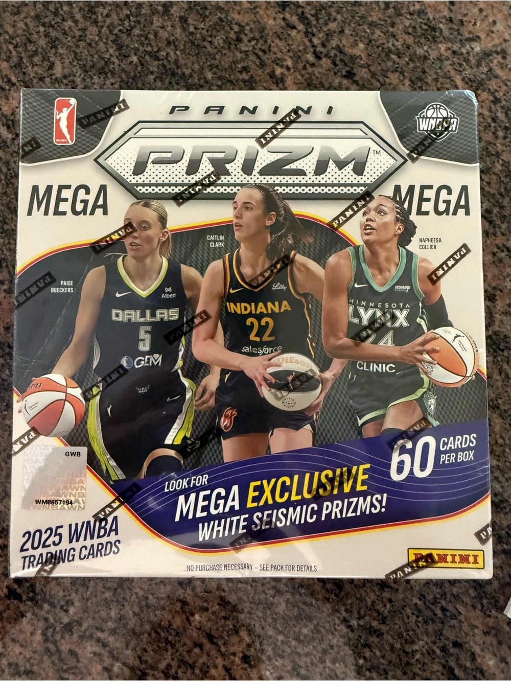 Panini Prizm 2025 WNBA Mega Box - White/Blue/Yellow